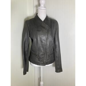 Whetblu Gray 100% Leather JAcket Sz M